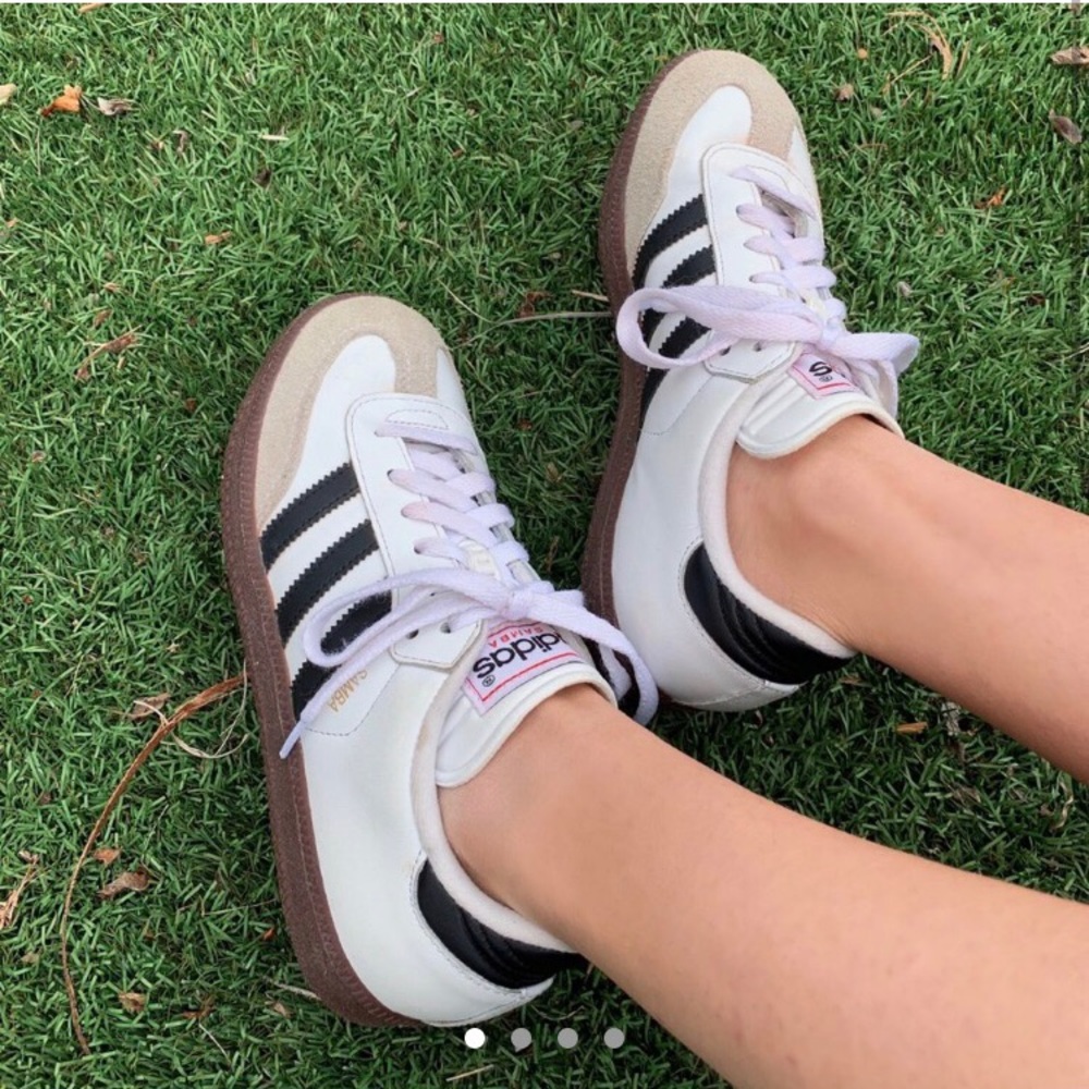 white adidas sambas
